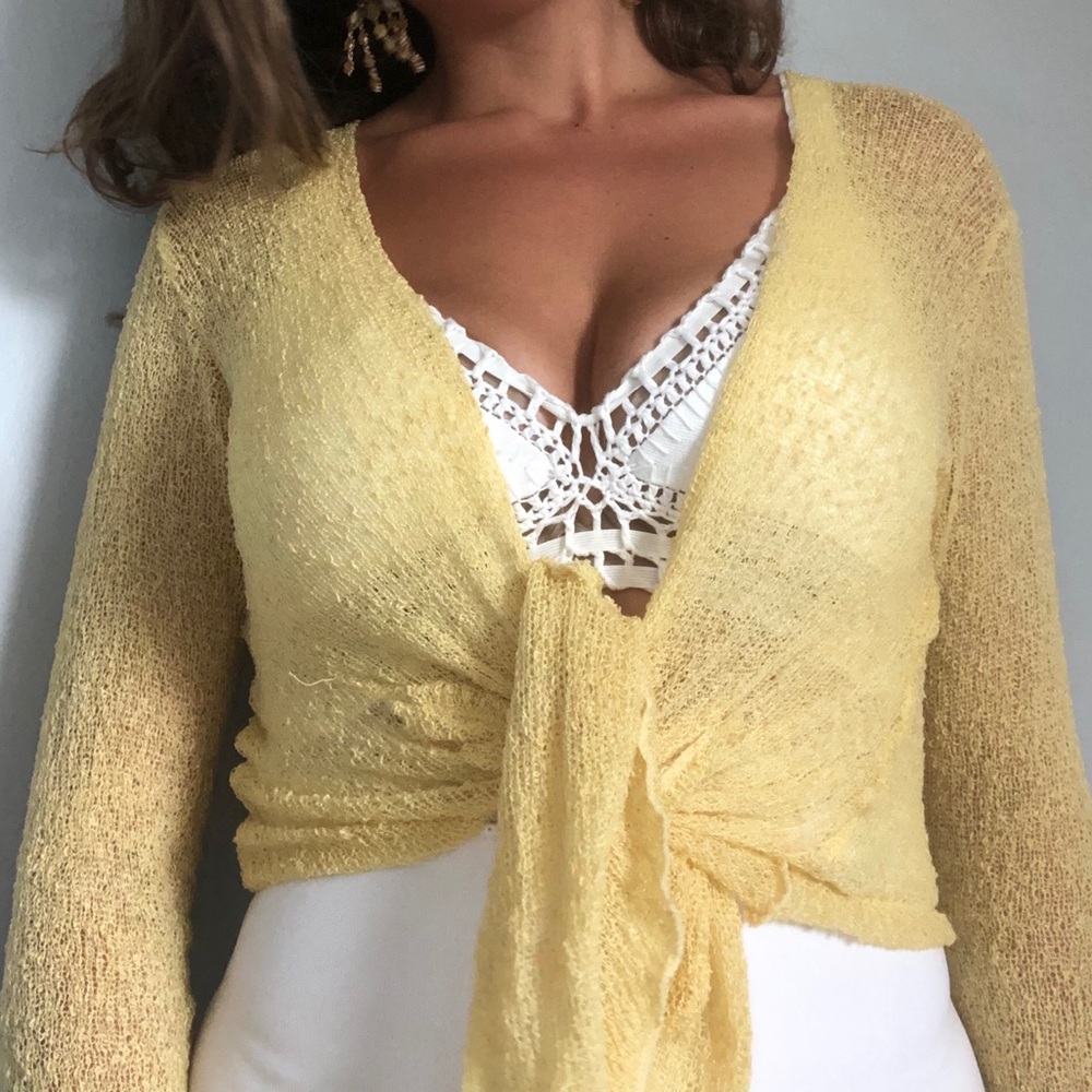 Yellow vintage cover up